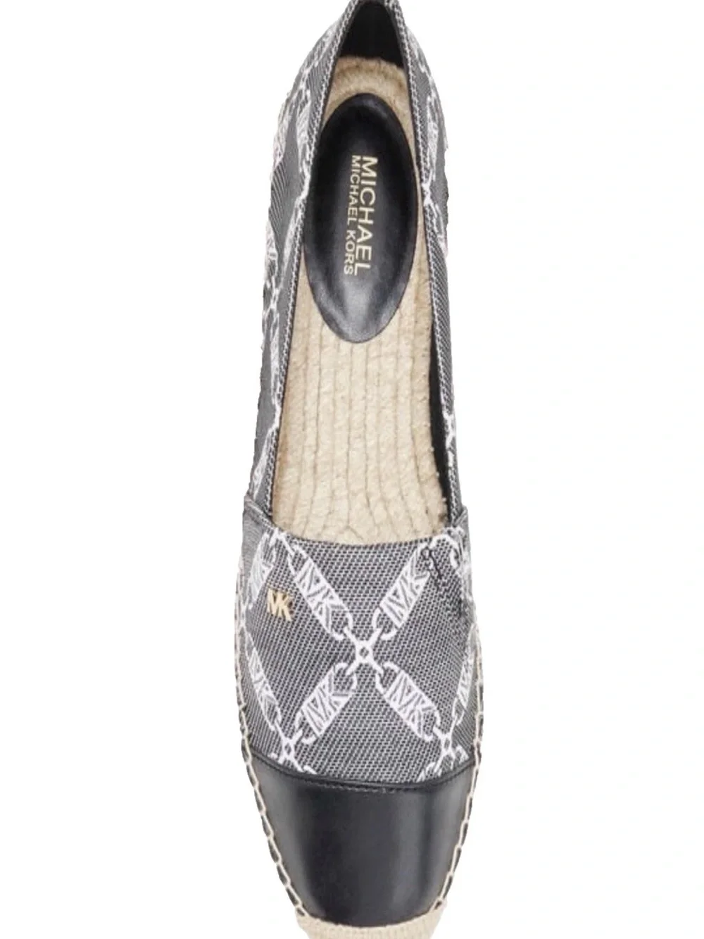 Michael Kors Black & Cream Logo Espadrille Slip-On